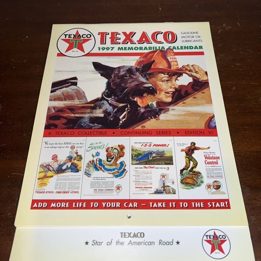 Nine Texaco Calendars From 1992 To 2000, Great Condition & Graphics UNUSED‎